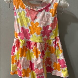 Primary kids co vibrant sleeveless dress with pockets.